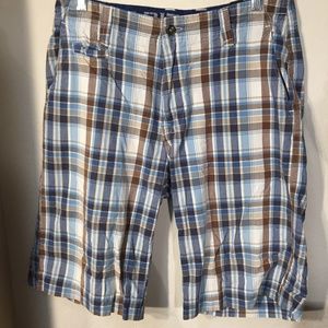 Men's Arizona Jean Co. Flat-Front Plaid Shorts, 33